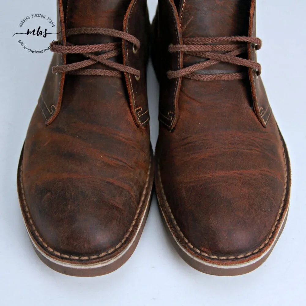 Clarks Bushacre 2 Chukka Lace Up Leather Boots Brown Beeswax Men 10‎